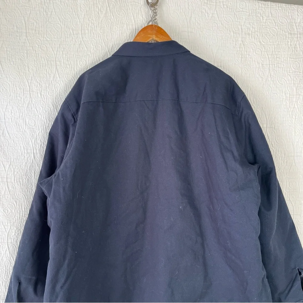 Line of Trade Shirt Jacket Shacket Men 3X Navy Blue Quilted Insulated Work Coat